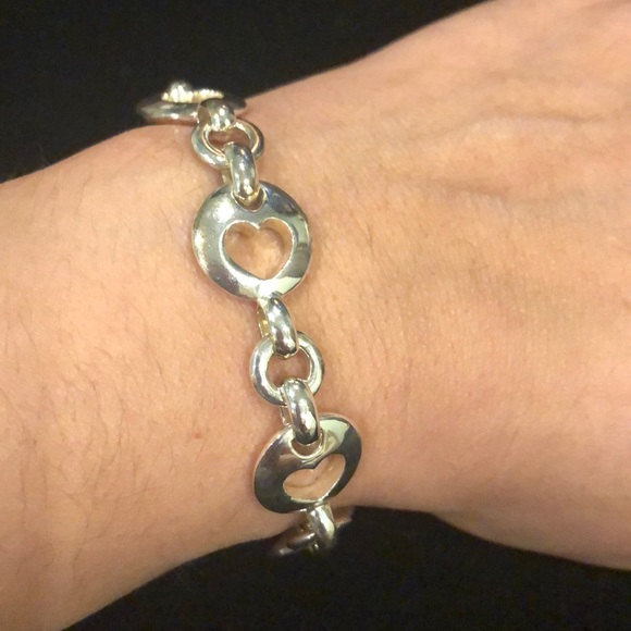 Sterling silver heart bracelet - Picture 5 of 6